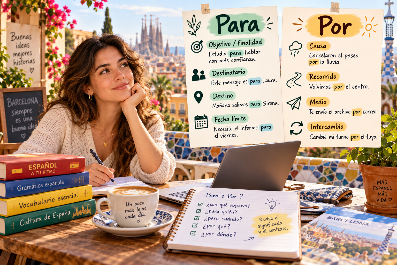 Por y para en español: una guía práctica con situaciones cotidianas