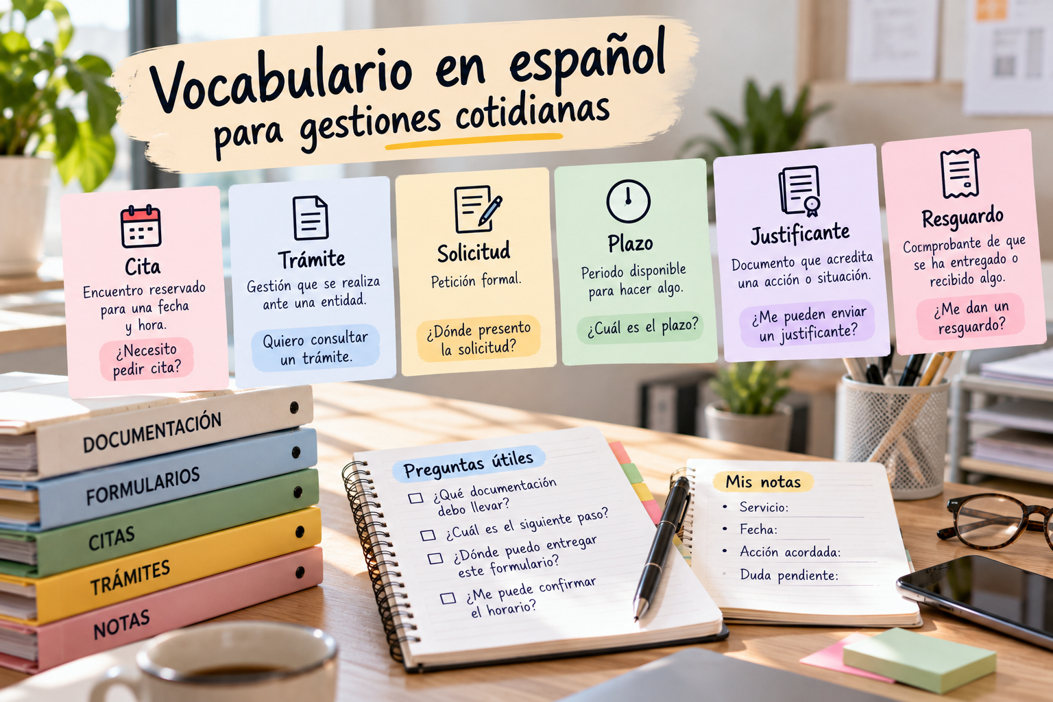 Vocabulario en español para hacer gestiones cotidianas en Barcelona