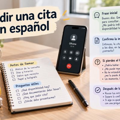How to make an appointment and explain a request in Spanish in Barcelona